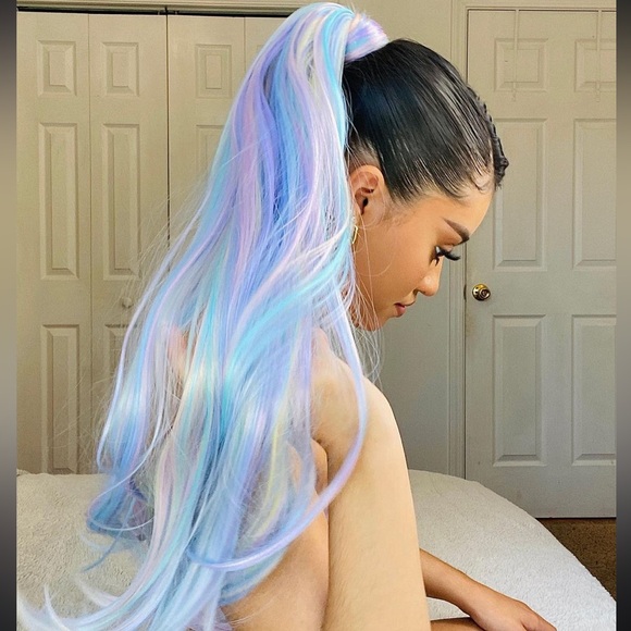 INH Hair Unicorn Brit Ponytail Extension, Limited Edition Insert Name Here, New - Picture 5 of 7